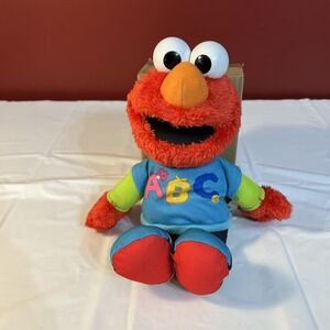 Sesame Street 12" ELMO Singing ABC Plush Stuffed Talking Learning Toy Doll Works
